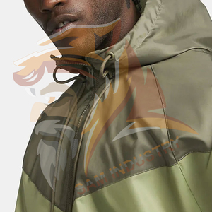 Veste coupe-vent de sport pour homme de haute qualité, décontractée, en nylon, avec fermeture éclair, logo personnalisé, imperméable - Product Image 5