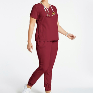 New Style Hot Selling Women Medical <b>Scrub</b> Uniform Set Fashion <b>Nurse</b> <b>Scrubs</b> Uniform Plus Size Hospital Workwear - Product Image 3