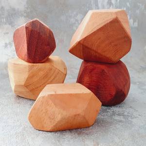 HAndmade wooden game new article irregular <b>shape</b> wooden <b>blocks</b> set of 5 pcs new trending here - Product Image 1