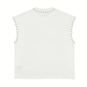 เสื้อยืดโอเวอร์ไซส์คอกลมแขนกุดลายกราฟิกสตรีทแวร์คุณภาพดีขายดีที่สุด ระบายอากาศได้ดี - Product Image 5