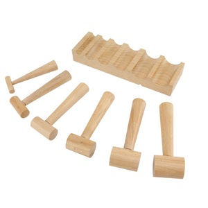 Bloc de façonnage en bois pour bombage et cintrage, profil en U, et 6 marteaux pour la fabrication de bijoux - Product Image 1