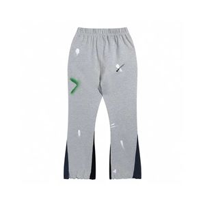 Customize High Quality Flared Splashes Painted Sweatpants Men's <b>Stacked</b> Sweat Pants Classic Design Baggy Pants Supplier - Product Image 6