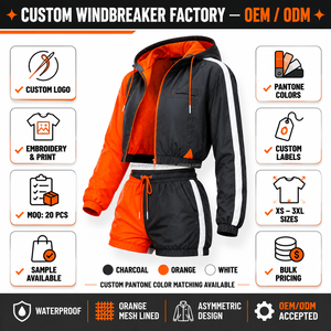 Fournisseur en gros de vêtements de sport pour femmes, ensemble de veste zippée avec combinaison de couleurs personnalisée, bordure contrastée, softshell, résistant à l'eau, nouveau - Product Image 3
