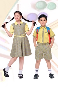 Gran Venta de vestidos de uniforme de escuela primaria Unisex para niños, diseños de logotipo personalizado de alta calidad, conjunto de uniforme colorido estilo camisa - Product Image 6