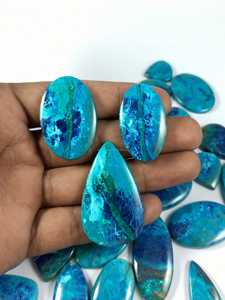 Natural Shattuckite Loose Cabochon Polished Gemstone Wholesale Bulk Radha Arts Blue <b>Chakra</b> Spiritual Reiki - Product Image 5