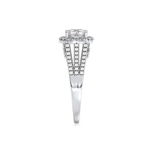 Anillo Halo con Moissanita de Corte Cojín de 1.71 Quilates, Diseño Nuevo REYES, en Plata de Ley 925 con Baño de Rodio en Oro Blanco de 14K, Joyería Fina - Product Image 5