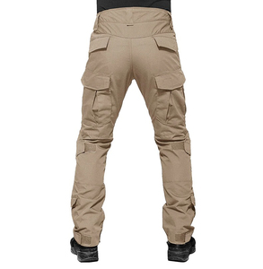 กางเกงคาร์โก้ผู้ชายสั่งตัดพิเศษ ไซส์ใหญ่ เอวกลาง หลายกระเป๋า ปักลาย พร้อมแผ่นรองเข่าป้องกัน แบบลำลอง ผ้าถัก - Product Image 5