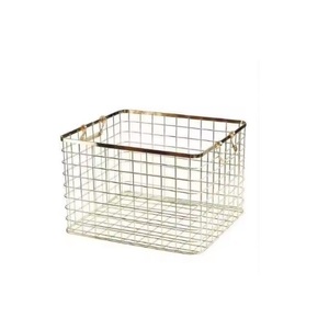 METAL GOLD ANTIQUE FRUIT <b>BASKET</b> KITCHEN DECORATIVE FRUITS <b>BASKET</b> CLASSIC DESIGN METAL <b>WIRE</b> <b>BASKET</b> - Product Image 1
