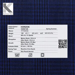 ผ้าแคนวาสผสมคอตตอนและสแปนเด็กซ์ย้อมเส้นด้าย 165 GSM ลายตารางสีน้ำเงิน ผ้าทอยืด น้ำหนักเบา ระบายอากาศได้ดี รับผลิตแบบ OEM ODM ขายส่งผ้าฝ้าย - Product Image 4