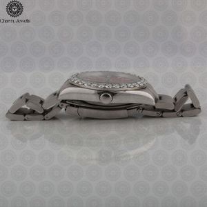 Montre de luxe Charm Jewells pour homme, boîtier carré en acier inoxydable 40 mm, analogique, mécanique, étanche 10 bars, date automatique, fonction push - Product Image 3