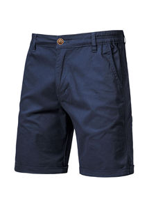 Shorts de sport décontractés pour hommes, en maille unie, taille mi-haute, extensibles, élastiques, pour l'entraînement, la gym, la plage, 100% coton, respirant, écologique - Product Image 5