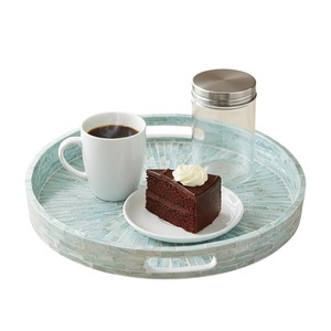 Plateau de service de luxe en nacre, fait main, incrusté de coquillages, plateau décoratif pour la maison, l'hôtel, le restaurant, pour le service et les cadeaux - Product Image 2