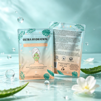 Sacs d'emballage personnalisés pour masques faciaux en feuille, finition mate, impression en héliogravure, pour pochettes cosmétiques liquides pour le visage