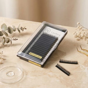 Extensiones de pestañas planas Ellipse [Lashya] de 0.15/0.20 de grosor y bandeja profesional para pestañas al por mayor de fácil recogida - Product Image 1