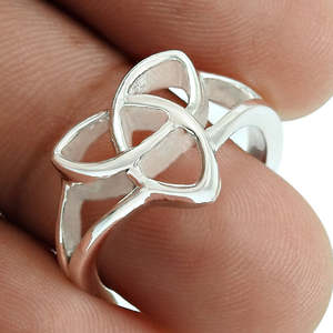Best Selling <b>Celtic</b> Trinity Knot <b>Ring</b> Available In 925 Sterling Silver Handmade Boho Jewelry For Her Available At Lowest Price - Product Image 2