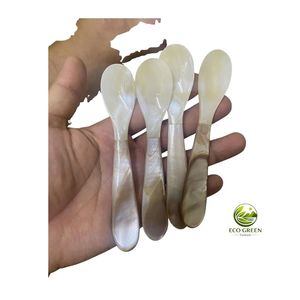Mini Cuchara de Concha de Nácar, Diseño Moderno y Lujoso, Plateada, Ecológica, Ligera, de Primera Calidad, para Regalos Empresariales - Product Image 5