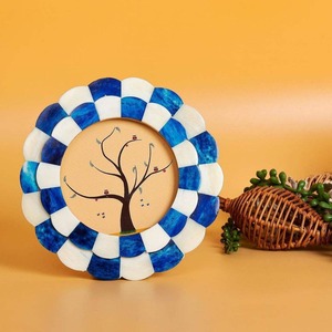 กรอบรูปลายดอกไม้ฝังกระดูก |   ของตกแต่งบ้านสไตล์ช่างฝีมือ - Product Image 2