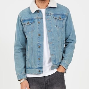 Veste en jean vintage pour homme, 100% coton, respirante, col rabattu brodé, logo personnalisable, haute qualité - Product Image 3