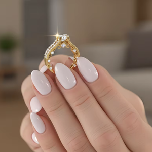 Anillo Halo de Doble Hilera Ancho Moderno Personalizado, Joyería de Moda de Alta Calidad - Product Image 6