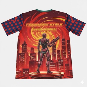 Camiseta de poliéster y spandex personalizada, deportiva, que absorbe la humedad, para hombre, DHL Pantone, informal, sublimada. - Product Image 2