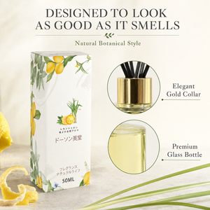 Lemon Verbena <b>Reed</b> <b>Diffuser</b> Set 50ml Glass Bottle Home Fragrance Decor OEM Wholesale - Product Image 6