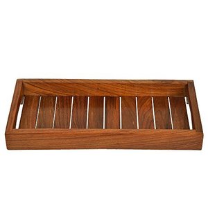 Premium Wooden Serving Tray Wood Hand Carved with Handle Large for Restaurant from Indian Manufacturer and Supplier - Product Image 2