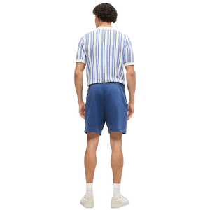 Custom <b>Mens</b> Blue Fleece <b>Shorts</b> Elastic Waist Drawstring Side Pocket Plain Daily Gym <b>Lounge</b> Wear OEM Private Label Bulk Wholesale - Product Image 2