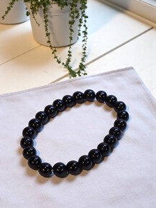 Natural Gemstone Black Obsidian Beaded <b>Bracelet</b> for Business Gift Buy Agate Items Wholesale From Amayra <b>Crystals</b> Exports India - Product Image 3