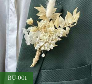 Mini Boutonniere de Flores Preservadas, Delicado Pin Floral para Solapa, Hecho a Mano, Decoración para Bodas, Padrinos de Boda y Damas de Honor - Product Image 3