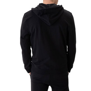 Sweat-shirt à capuche zippé surdimensionné pour homme, en coton mélangé doux, style streetwear décontracté, idéal pour l'hiver, les loisirs et les activités sportives - Product Image 2