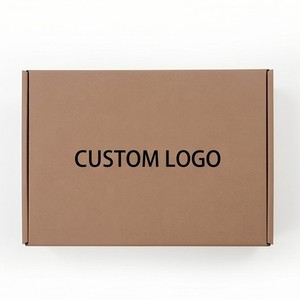 Boîte d'expédition rectangulaire en carton ivoire avec logo personnalisé, emballage cadeau en carton, impression offset, design quadricolore - Product Image 2