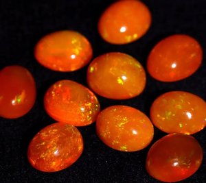 Natural Ethiopian Orange Opal Cabochon Lot Welo <b>Fire</b> Opal Loose Gemstone Jewelry Making Wholesale Bulk - Product Image 1