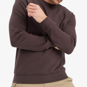 Sweat-shirt en coton brodé personnalisé de haute qualité, col rond, logo OEM, tissu molletonné uni, pour hommes - Product Image 2