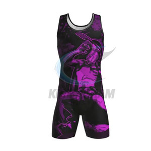 High Quality Spandex/Polyester Customizable Quick Dry Lightweight Wrestling <b>Singlet</b>-Latest Design Low MOQ for <b>Men</b> Adults - Product Image 2