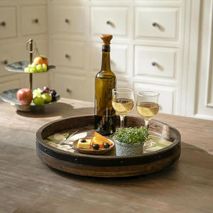 Bandeja de Servicio Floral de Madera de Lujo Aaliyan Impex, Acabado Artesanal Elegante para Hoteles Premium, Resorts, Restaurantes de Alta Cocina, Estilo Moderno - Product Image 5