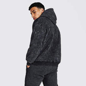 Conjunto de Dos Piezas Personalizado para Hombre: Sudadera con Capucha Slim Fit de Colores Sólidos y Pantalones Jogger Casuales con Efecto Lavado - Product Image 4