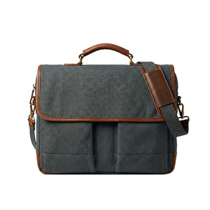 Maletín Vintage de Lona con Detalles en Cuero, Unisex, Estilo Clásico, Cierre de Cremallera Resistente, Personalizable, para Almacenamiento Profesional de Fotografía - Product Image 5