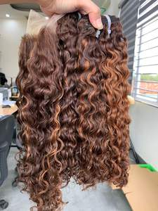 Paquetes de cabello humano vietnamita 100% sin procesar calidad Remy con estilo euroasiático Jerry Curl - Product Image 3