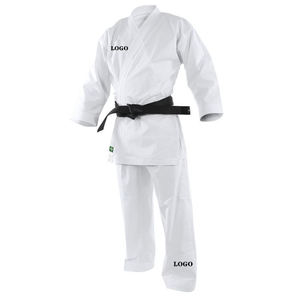 SINEWY Taekwondo Uniform Kids <b>White</b> 100% Cotton Breathable Regular Fit With Logo Front Print Oem Service - Product Image 6