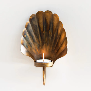 Midcentury Swedish Handmade Iron <b>Wall</b> Sconces Metal Leaf Design With <b>Candle</b> Jar Votive Holder for Garden Weddings and Christmas - Product Image 1