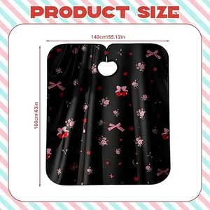 Hair Cutting <b>Cape</b> for Adults Salon <b>Women</b> Cute Cherry Bow Water-Resistant Eco-Friendly Comfortable High Quality Barber Clip - Product Image 2