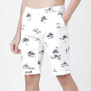 Pantalones Cortos Casuales Estampados para Hombre, de Algodón, Hasta la Rodilla, Estilo Chino Clásico, con Botones, para Uso Diario - Product Image 4