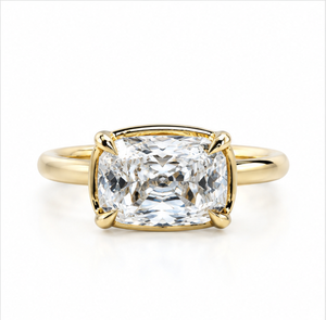 Anillo de Compromiso de Oro Sólido de 18K para Mujer, con Diamante Cultivado en Laboratorio, Corte Cojín, Estilo Clásico, Certificado IGI, Joyería para Uso Diario - Product Image 1