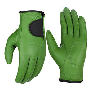 Guante de Golf de Cuero Genuino Verde, Unisex, Antideslizante, Transpirable, Modelo Deportivo - Product Image 1