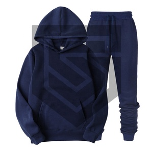 Vêtements de sport décontractés pour hommes XS-XL pull à capuche pantalon deux pièces ensemble sweats légers avec motif solide et imprimé - Product Image 5