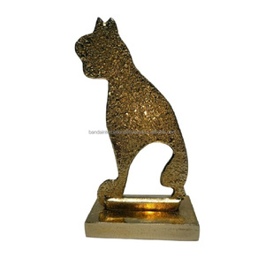 Sculpture décorative en aluminium en forme de cerf avec finition dorée pour la décoration intérieure Sculpture en métal Articles cadeaux Diwali - Product Image 5