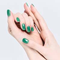 Autocollants pour ongles en gel semi-durci de qualité salon coréenne 100% réelle, couleur unie, végétaliens, sans cruauté, pour manucure