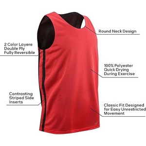 Men's Team Pack Numbers Reversible Basketball Jersey 100% Polyester Breathable Summer Plus Size Winter Black and White Practice - Product Image 2