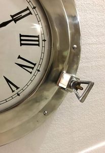 Antique Brass Porthole Wall <b>Clock</b> Nautical Ship Window Style Decorative Maritime <b>Clock</b> with <b>Roman</b> Numeral Dial Vintage Marine - Product Image 3