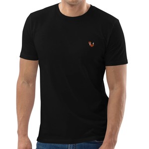 Men’s <b>White</b> Cotton T-<b>Shirt</b> – Minimal Fox Embroidery Tee Casual <b>Short</b> <b>Sleeve</b> Crew Neck Top for Daily Wear and Street Style - Product Image 2